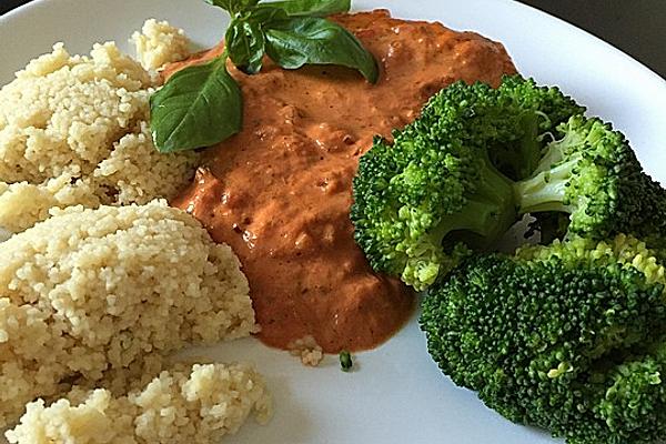 Chicken Breast with Creamy Tomato Sauce and Couscous