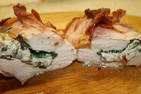 Chicken Breast with Goat Cheese and Wild Garlic Filling