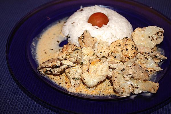 Chicken – Cauliflower – Strips with Rice