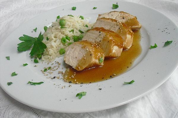 Chicken Fillets in Spicy Sesame and Honey Sauce