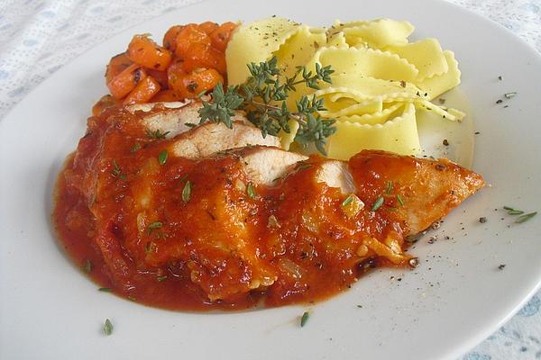 Chicken in Tomato Wine Sauce