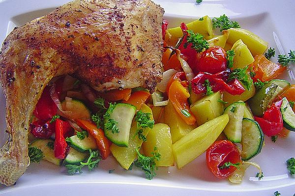 Chicken Legs with Potato – Stir-fry Vegetables