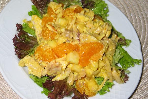 Chicken Salad with Banana, Orange and Curry