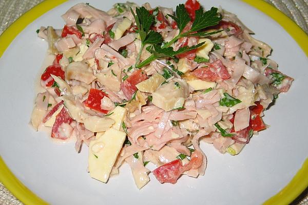 Chicken Salad with Ham and Cheese