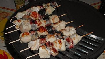 Papaya Chicken Skewers for Grill