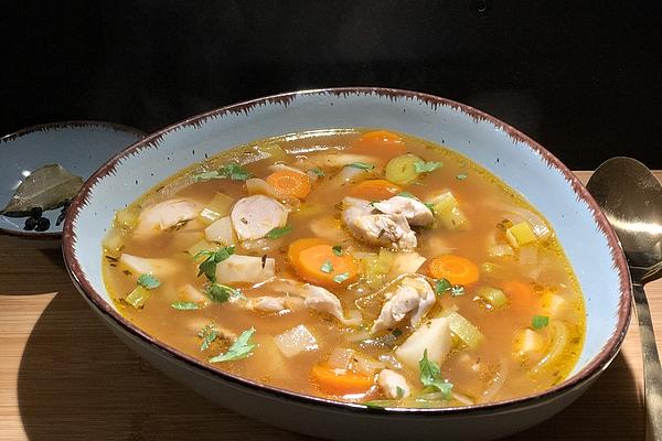 Chicken Soup Made from Chicken Legs