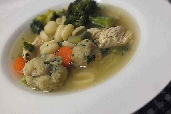 Chicken Soup with Dumplings and Noodles