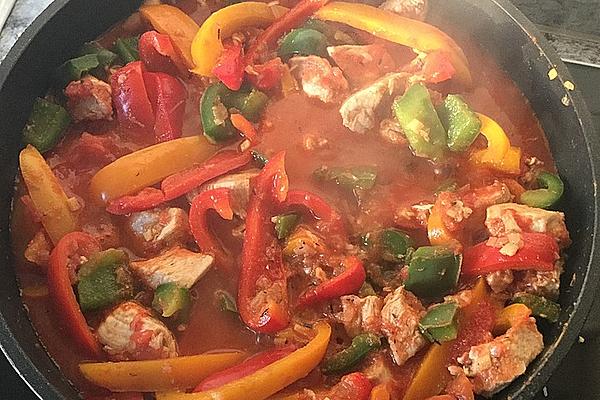 Chicken Tuscany in Bell Pepper Tomato