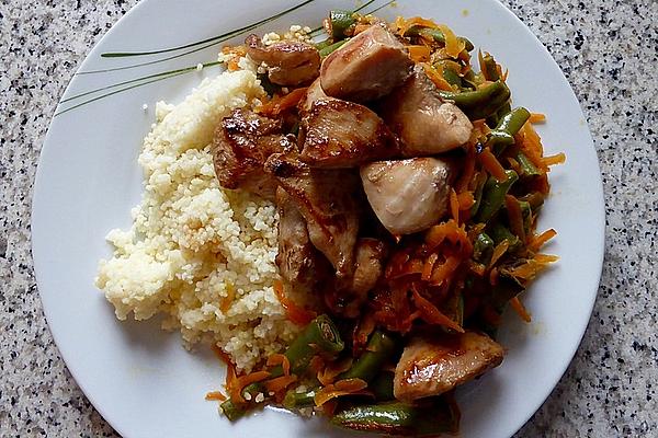 Chicken with Couscous and Green Beans