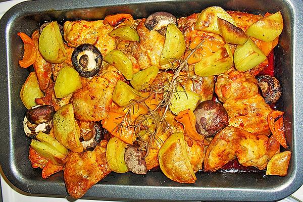 Chicken with Potatoes and Peppers