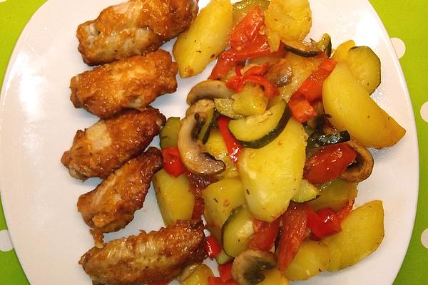 Chicken with Potatoes and Vegetables from Oven