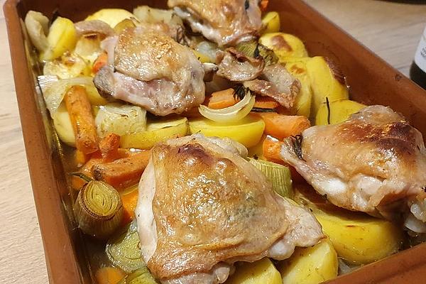 Chicken with Potatoes in Oven