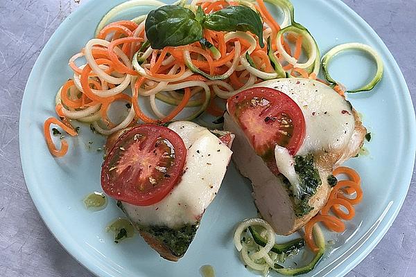 Chicken with Zucchini and Carrot Noodles