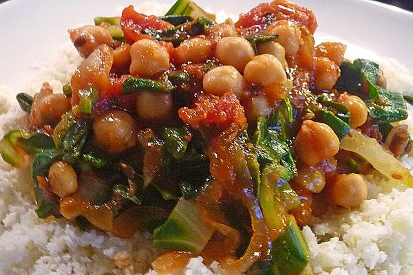 Chickpea Curry with Swiss Chard and Salted Lemon