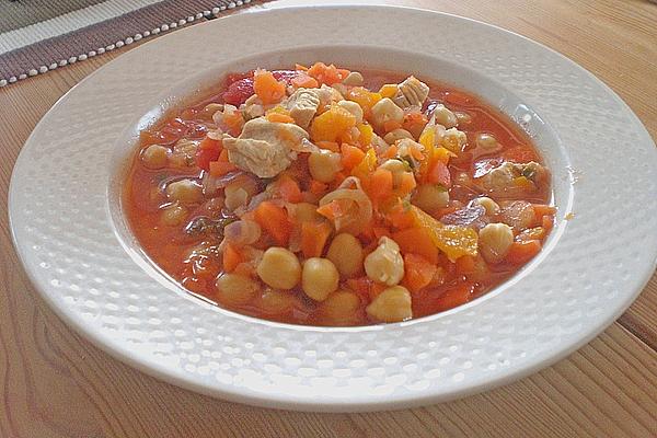 Chickpea Soup with Turkey Meat