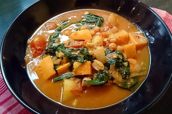 Chickpea, Spinach and Potato Curry