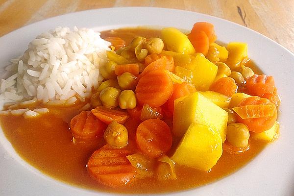 Chickpeas – Carrots – Curry with Mango