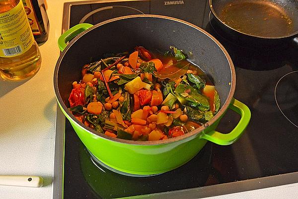 Chickpeas with Swiss Chard