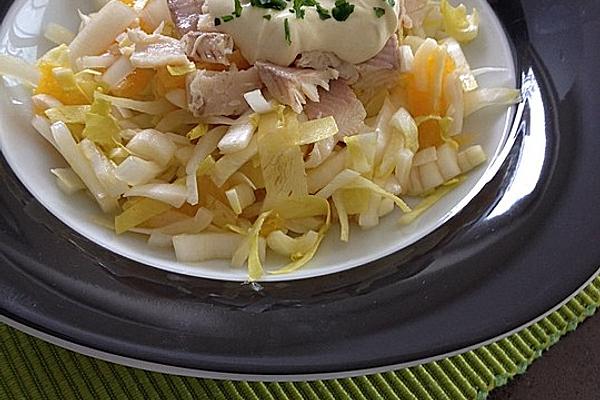 Chicory and Orange Salad with Trout