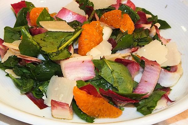 Chicory and Spinach Salad with Clementines