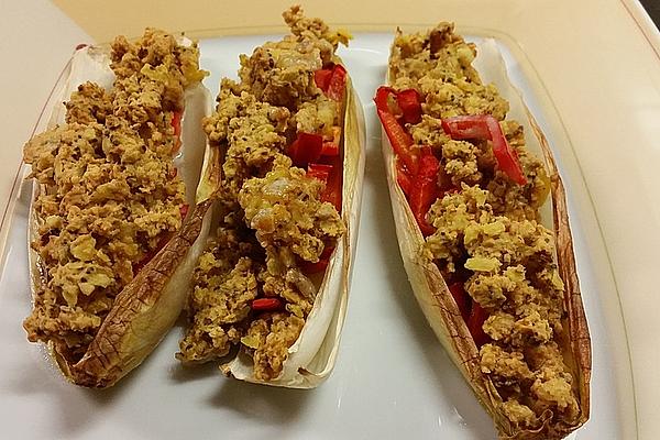 Chicory Boat with Chia and Crumble