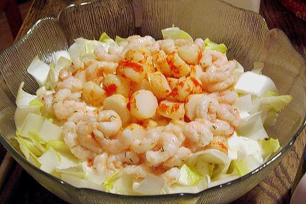 Chicory Salad with Crabs