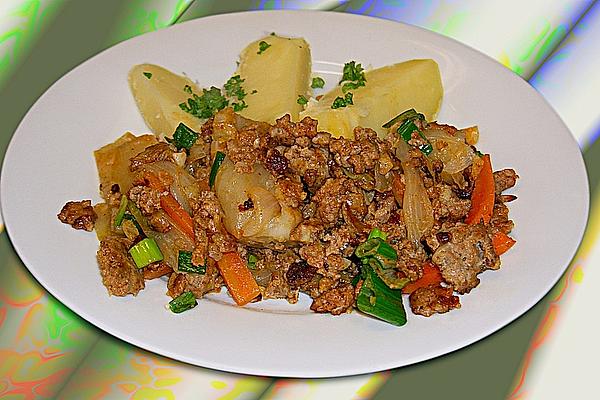 Chicory Vegetables – Pan with Minced Meat
