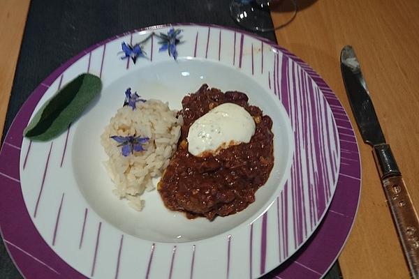 Chili Con Carne with Two Kinds Of Meat and Chocolate