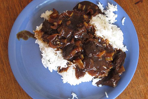 Chinese Beef with Celery and Rice