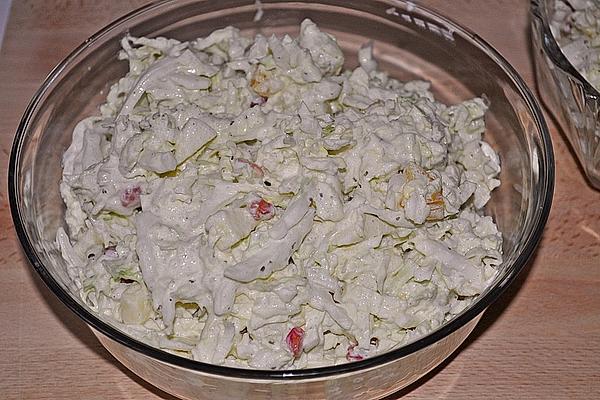 Chinese Cabbage Salad with Cream Dressing