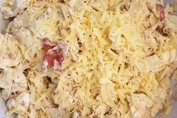 Chinese Cabbage with Tuna and Cheese