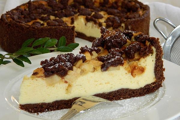 Chocolate Cheesecake with Apple
