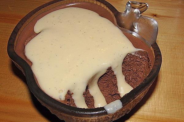 Chocolate Cream with Vanilla Sauce