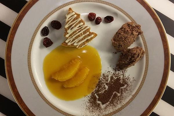 Chocolate Mousse with Orange Sauce and Rosemary
