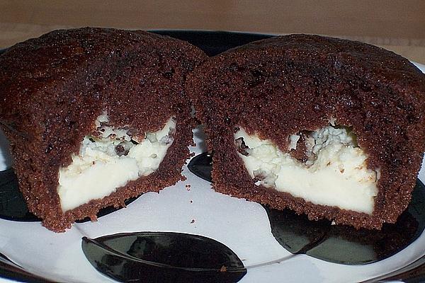 Chocolate Muffins with Cream Cheese Filling