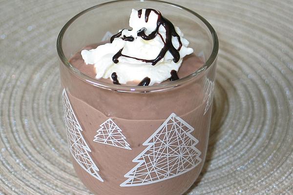 Chocolate Pudding with Whipped Cream