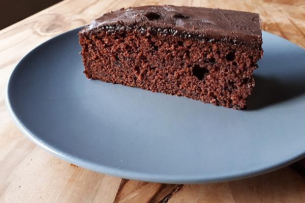 Chocolate Sheet Cake with Cinnamon (without Butter, Without Eggs)