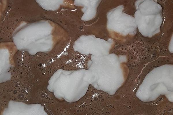Chocolate Soup with Snowflakes