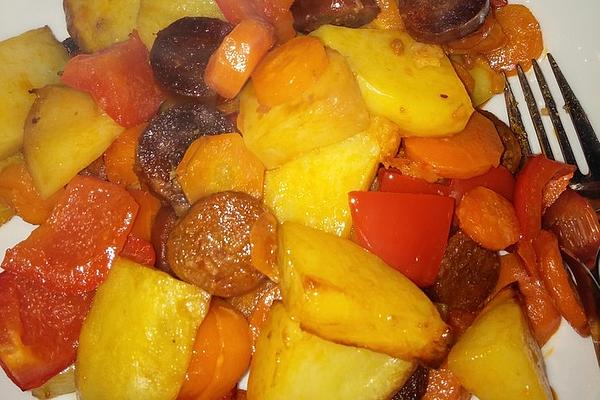 Chorizo ​​baked Vegetables