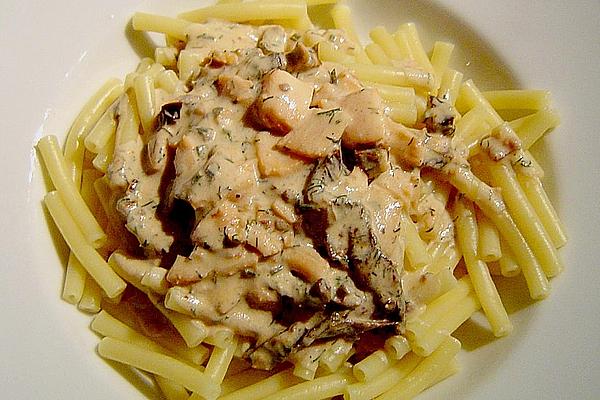 Chrissis Maccheroni with Smoked Salmon – Goat Cream Cheese – Sauce
