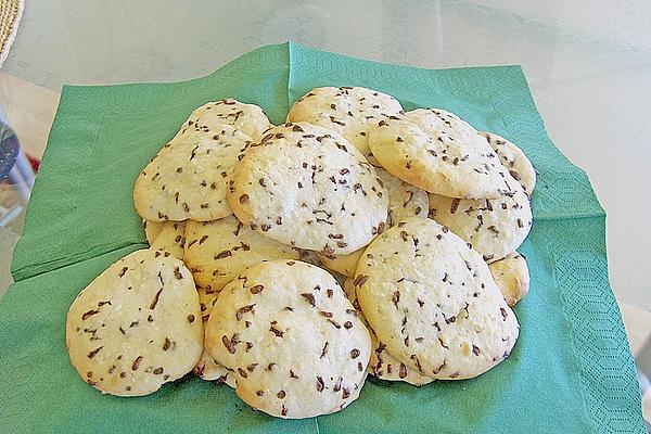 Coconut Cookies with Grated Chocolate