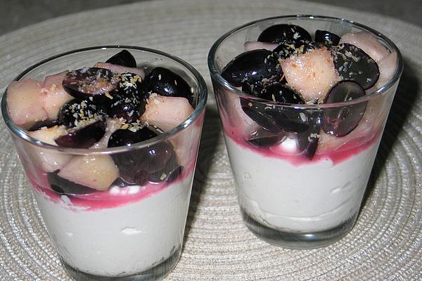Coconut Curd with Grapes