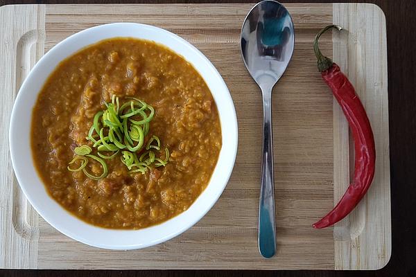 Coconut Curry Soup with Red Lentils