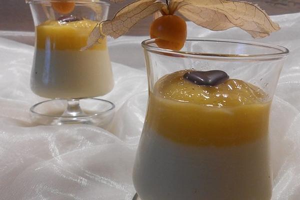 Coconut Milk Custard with Mango