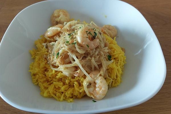 Coconut Milk – Prawns with Turmeric – Ginger – Rice