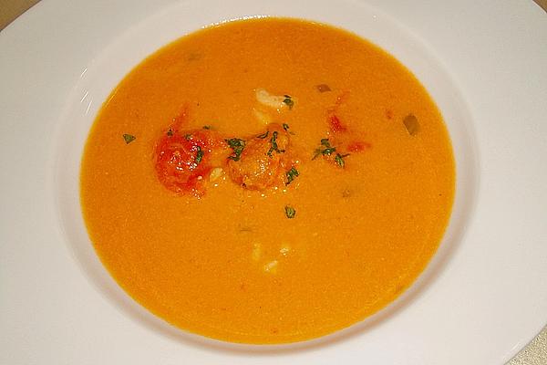 Coconut – Tomato – Soup with Shrimp