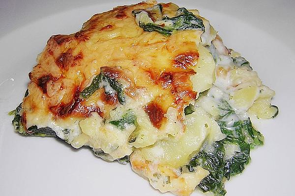 Cod Casserole with Spinach and Potatoes