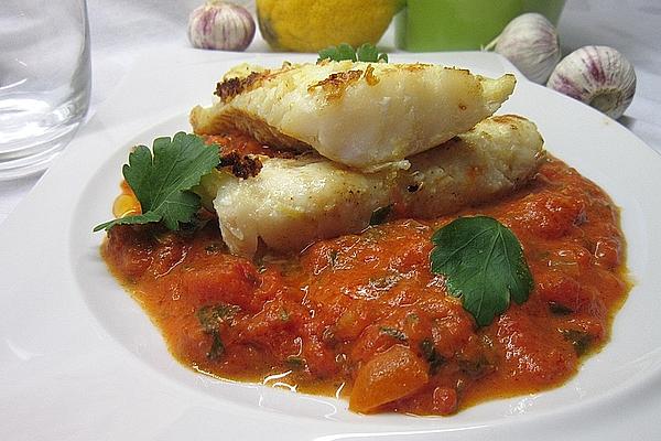 Cod Fillets with Spicy Tomato Sauce