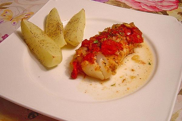 Cod in Garlic Sauce