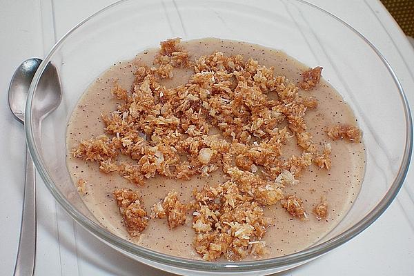 Coffee – Custard with Caramelized Desiccated Coconut